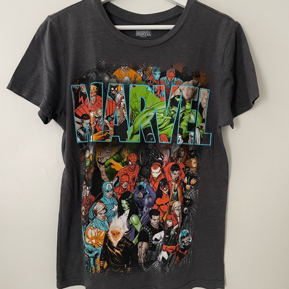 Marvel Heroes Dark Gray Tee